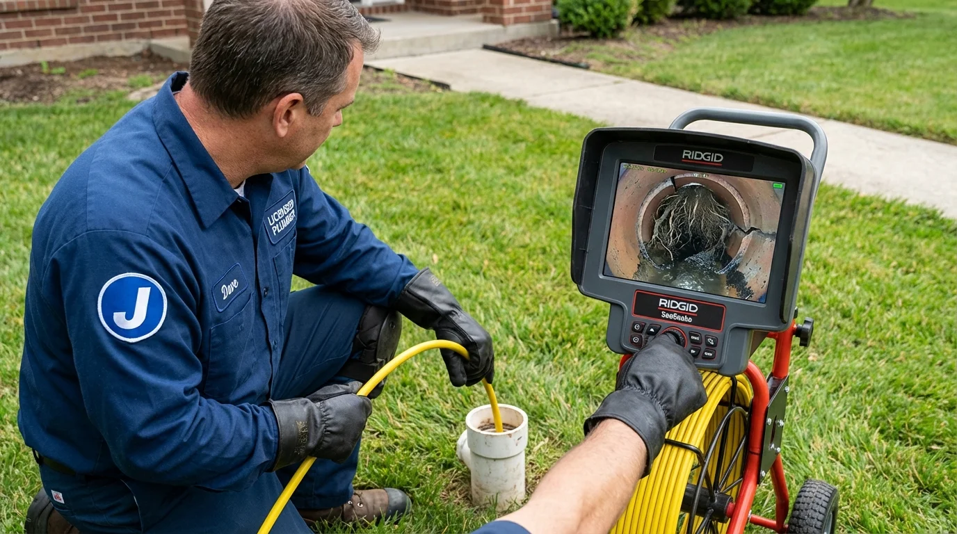 Sewer camera inspection being performed by Johns Plumbing LLC in Coon Rapids